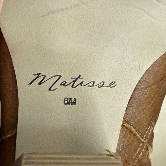 Matisse Women's Leather Ankle Bootie Boot, Caramel, 6 S146 - Picture 6 of 7